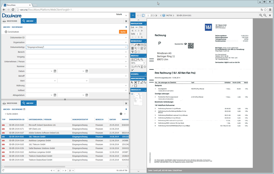 DocuWare Get a Quote MES